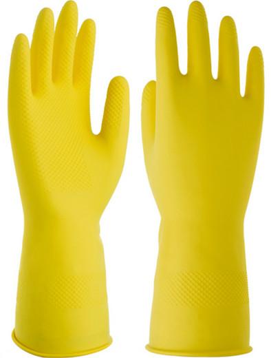 Yellow washing kitchen rubber glovesYellow washing kitchen rubber ...